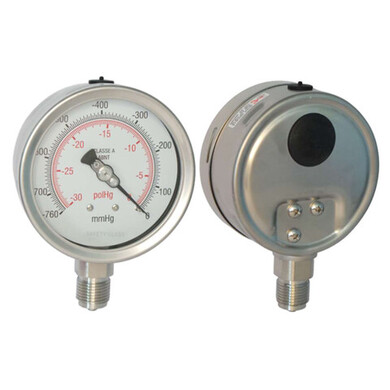 Vacuômetro DIA Vertical – Com Blow-out (VNPT ou BSP 1/2")